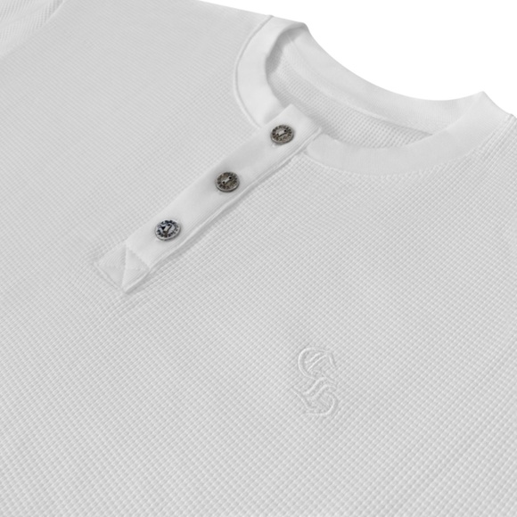 Chrome Hearts White Long Sleeve Henley Shirt - Picture 2 of 3
